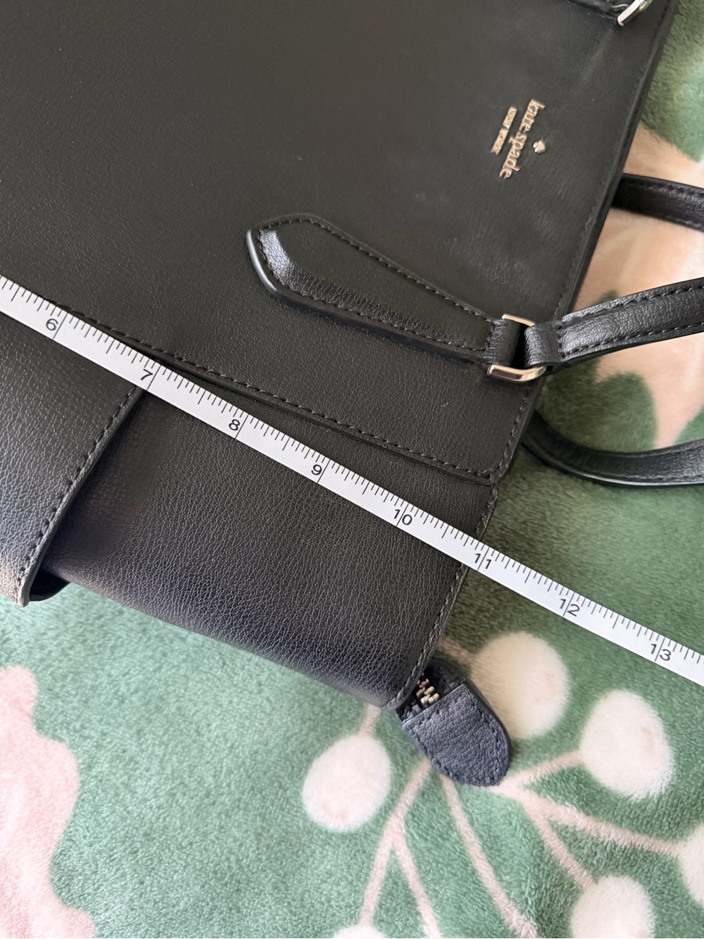 Kate Spade Black Leather Tote Bag - Picture 9 of 10